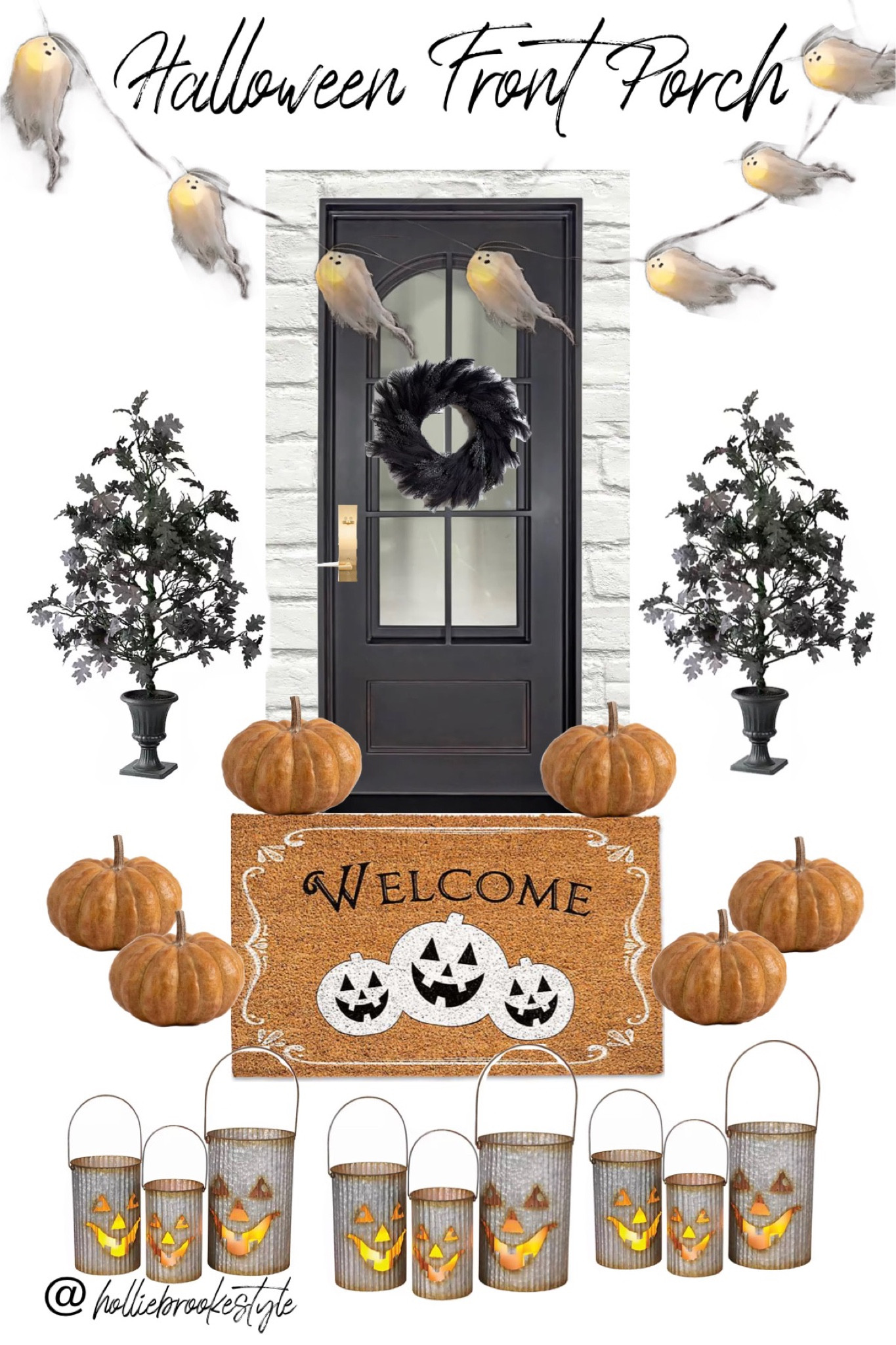 Halloween front porch ideas 

Faux pumpkins
Halloween decor
Exterior Halloween
Faux trees
Front door wreath
Pumpkin decor
Black trees 

#LTKSeasonal #LTKhome #LTKHoliday