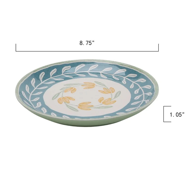 Better Homes and Gardens Bamboo Melamine Floral Salad Plate | Walmart (US)