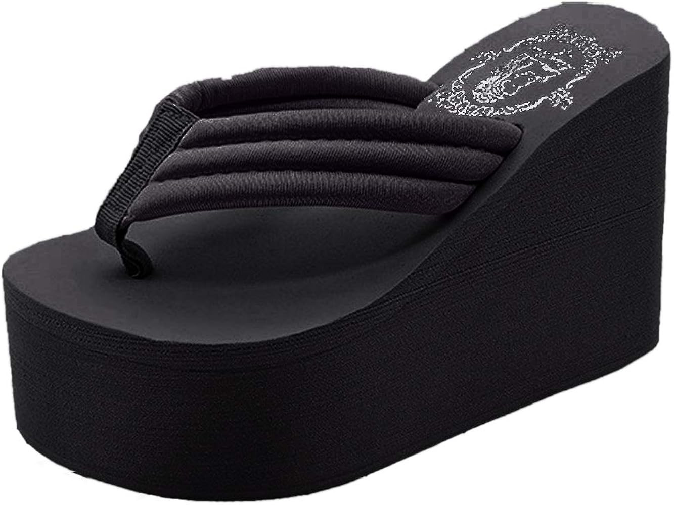 Always Pretty Women's Flip Flops Wedge Sandals Platform Thongs | Amazon (US)