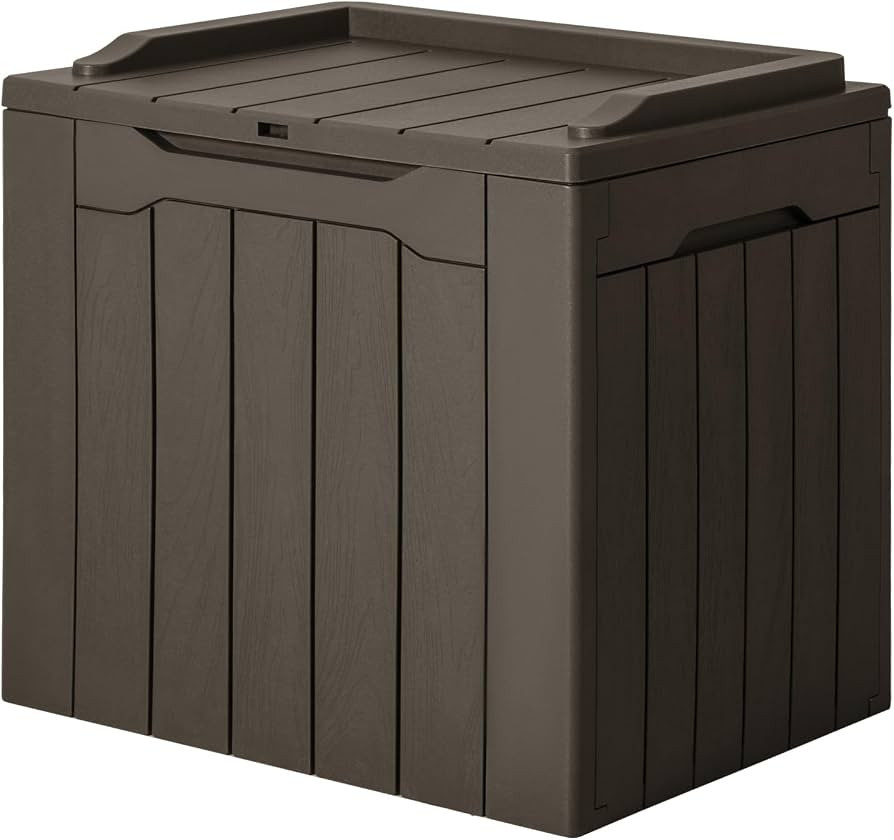 JUMMICO 31 Gallon Resin Deck Box Waterproof Indoor Outdoor Storage Boxes for Patio Furniture Cush... | Amazon (US)