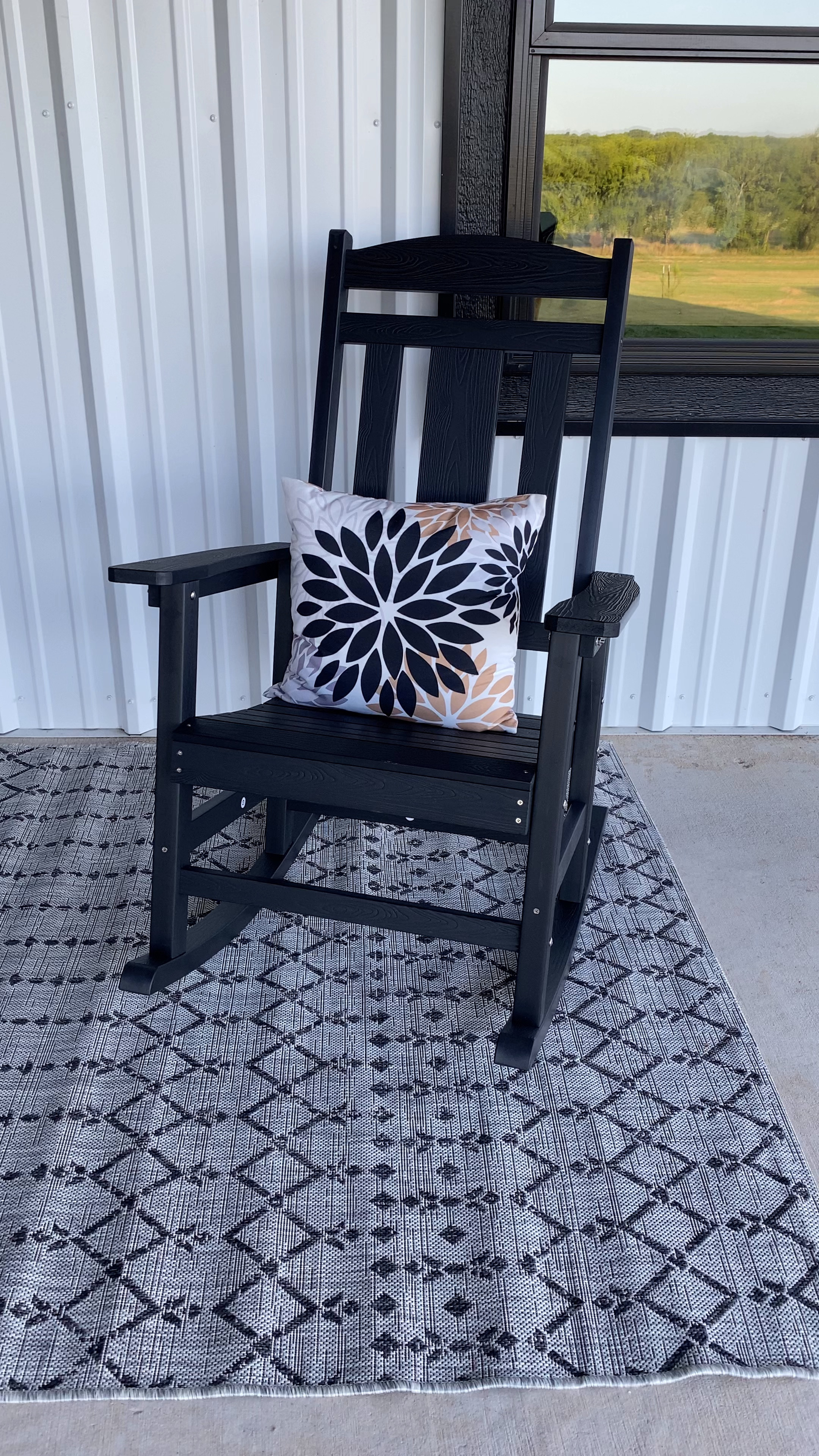 Rocking chairs and indoor/outdoor rug  

#LTKHome #LTKSeasonal #LTKVideo
