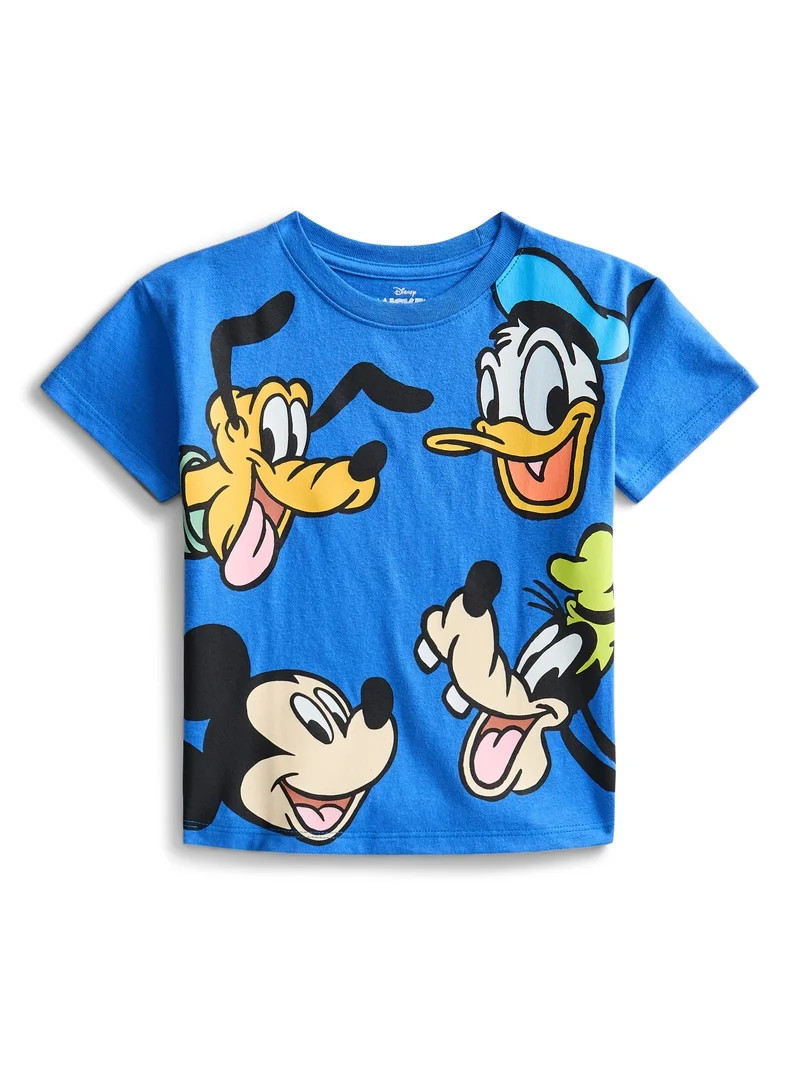 Mickey and Friends Toddler Graphic Crewneck Tee with Short Sleeves, Sizes 12M-5T | Walmart (US)