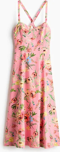 H&M Flared Linen-blend Dress | Nordstrom | Nordstrom