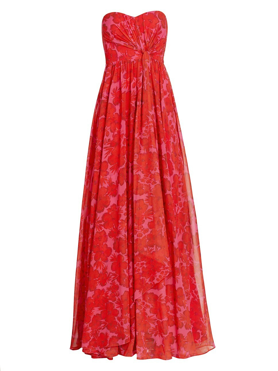 Floral Draped Strapless Gown | Saks Fifth Avenue