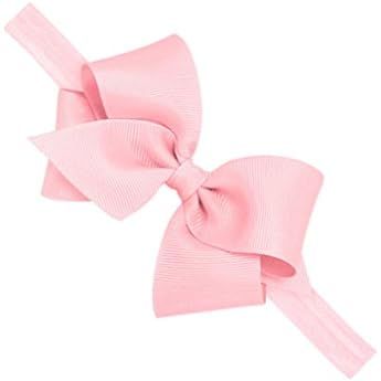 RuffleButts® Girls Pink Bow Headband - One Size | Amazon (US)