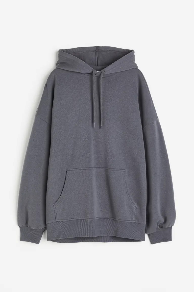 Hoodie oversize - Gris foncé - FEMME | H&M FR | H&M (FR, IT, ES, PT, BE)