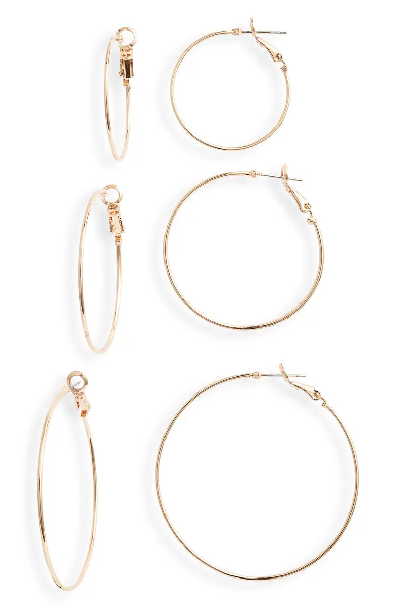 Set of 3 Hoop Earrings | Nordstrom