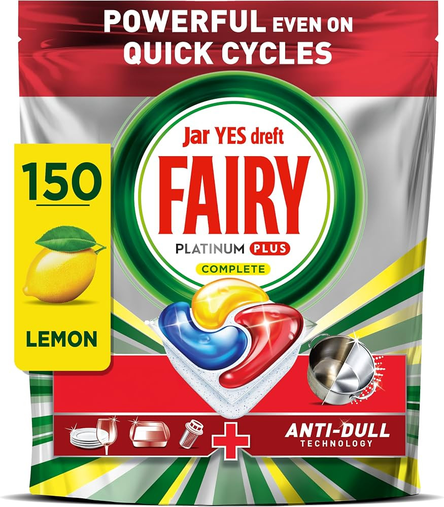 Fairy Platinum Plus Dishwasher Tablets Lemon, 150 Capsules | Amazon (UK)