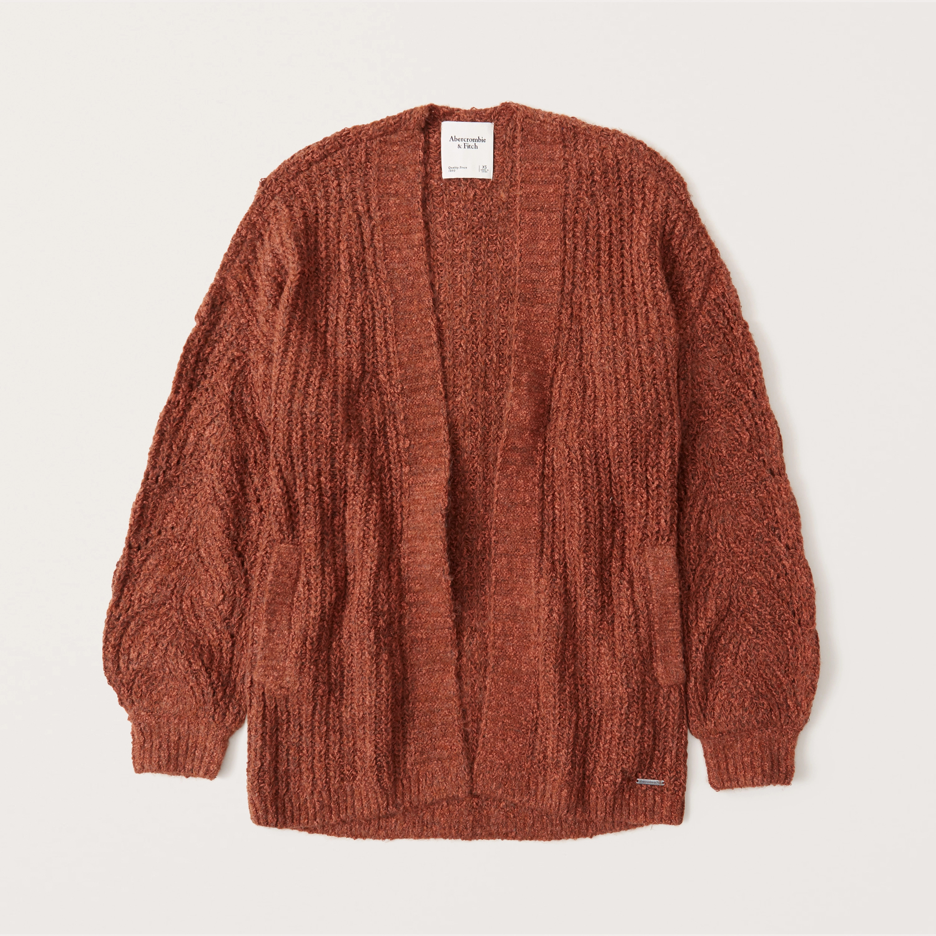 Women's Cable Knit Puff Sleeve Cardigan | Women's Tops | Abercrombie.com | Abercrombie & Fitch (US)