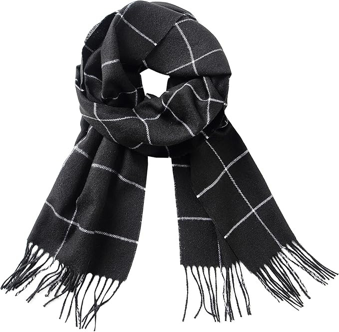 CALVIN & OLIVIA Soft Cashmere Feel Scarf Unisex Classic Winter Scarves for Men Women | Amazon (US)