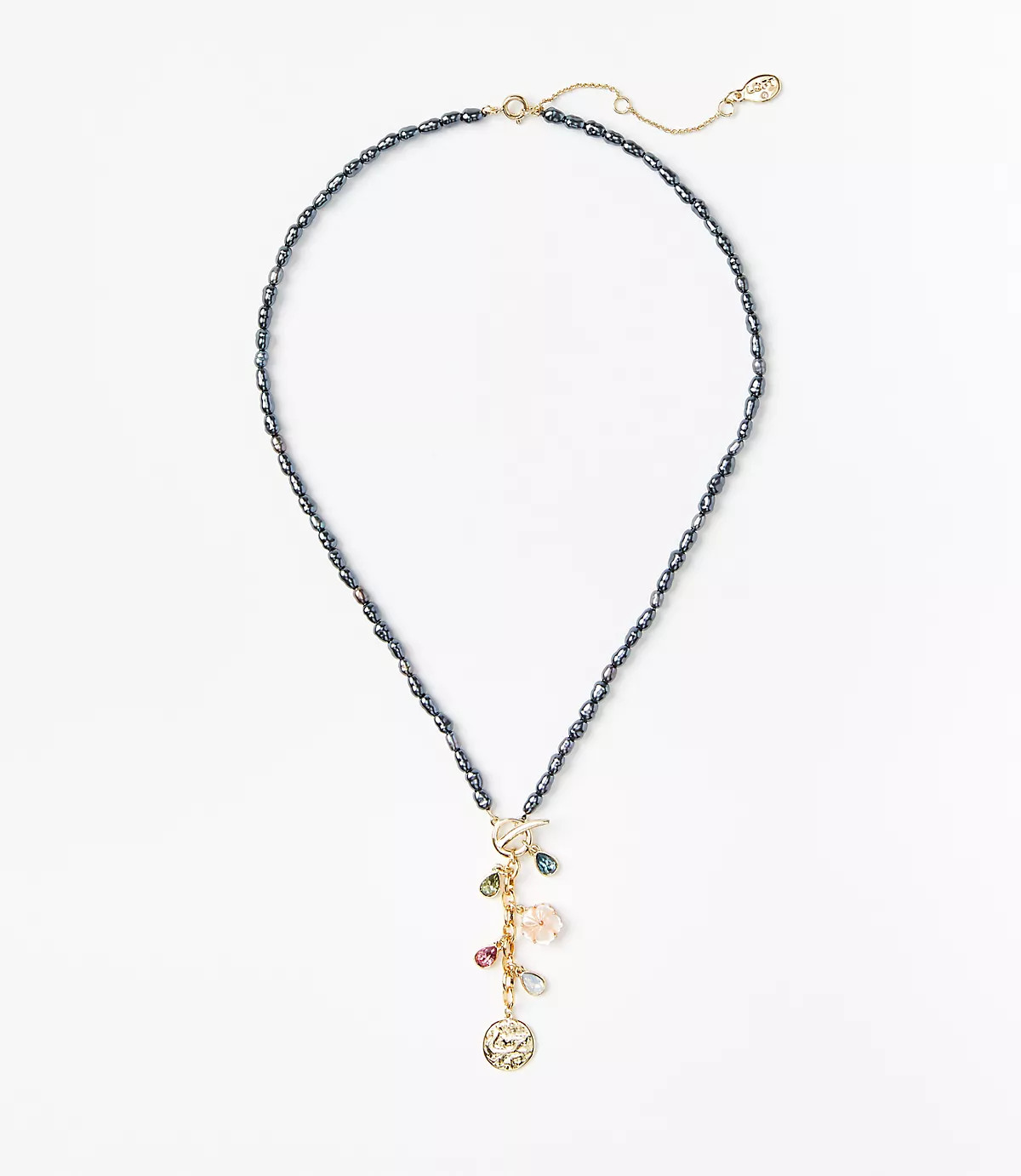 Pearlized Charm Necklace | LOFT