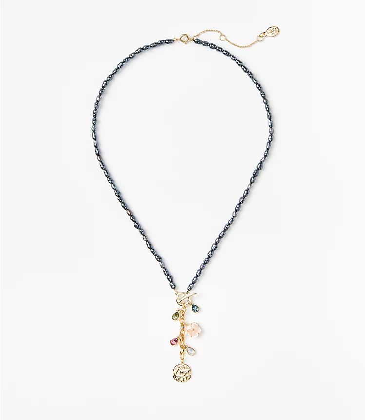 Pearlized Charm Necklace | LOFT