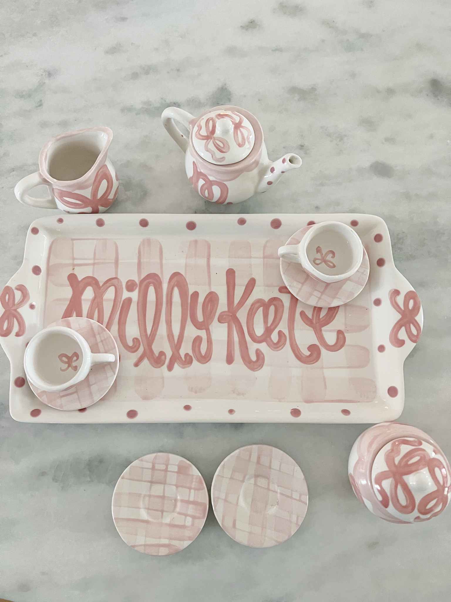 Custom tea set! Makes the perfect gift 🎀
#giftguide #kids #kidsgift

#LTKSeasonal #LTKkids #LTKhome