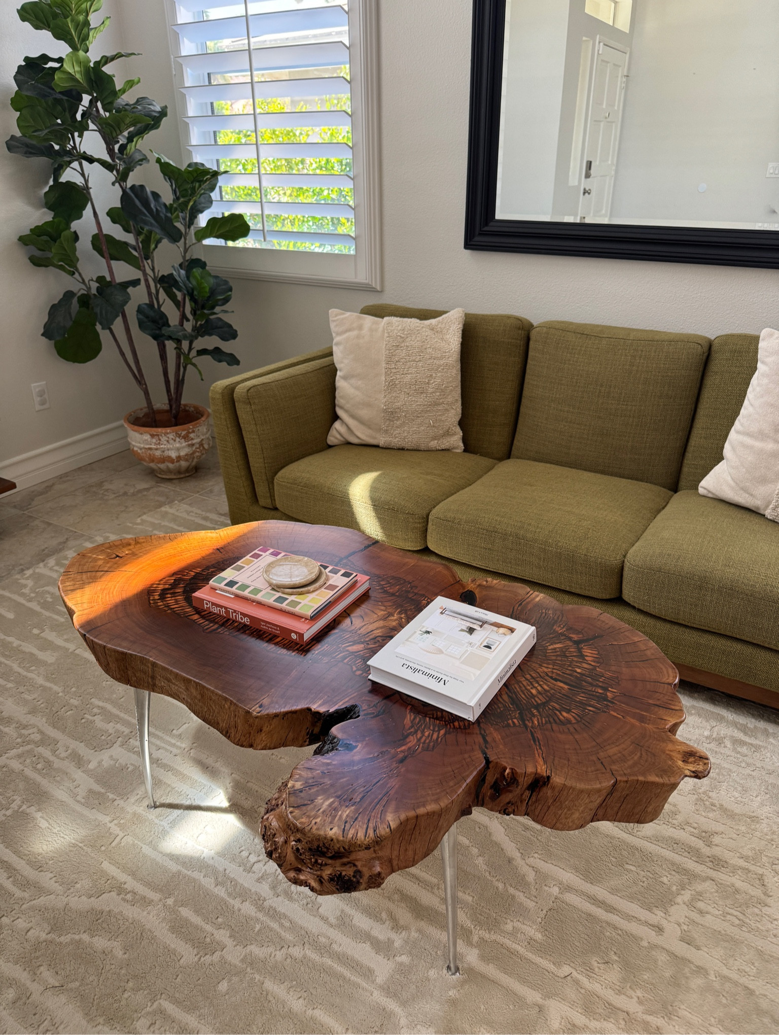 Our live edge, handmade coffee table brings so much character to our formal living room 🪵 I love incorporating different materials and textures to achieve that organic modern look 🤌🏼

#LTKstyletip #LTKhome