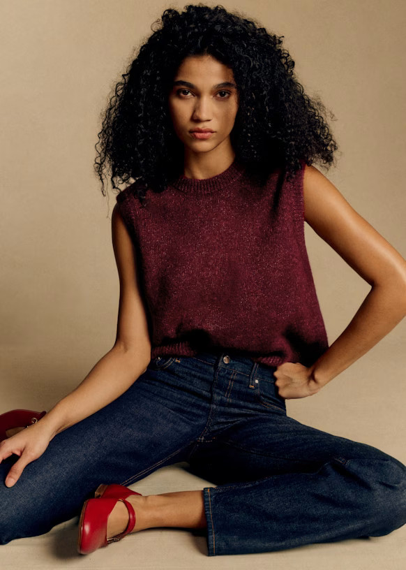 Samuel Jumper - Burgundy - Baby Alpaca - Sézane | Sezane Paris - US