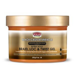 African Pride Black Castor Miracle Braid, Loc & Twist Gel, Extra Hold, 8 OZ | CVS Health
