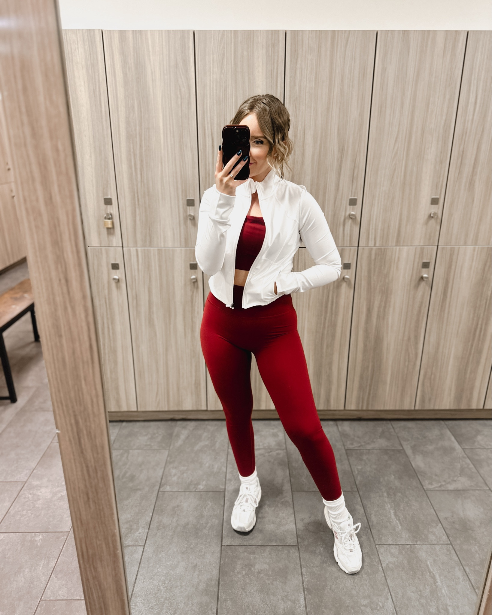 Workout outfit of the day 🍒

Jacket - wearing a small, I have it in purple in a medium as well, both sizes fit well

Leggings - true to size, I’m wearing a size medium, I could also wear a size large, definitely don’t size down 

Sports bra - wearing a medium and love it, medium support

Sneakers - true to size






Amazon find finds / Astoria try on try-on #tryon workout fitness outfit outfits style styles / red cherry leggings sports bra postpartum / dad sneakers tennis shoes lifting shoes crew socks Amazon white jacket / sports jacket fitted yeti white cup bridal bride Valentine’s Day valentines 

#LTKActive #LTKFitness #LTKStyleTip