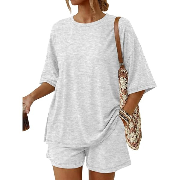 Amazon.com: Sampeel Two Piece Sets for Women Summer Travel Comfiest Airport Outfit Lounge Sets Sweatsuits 2 Piece Fashion Clothing Womens Matching Pajamas Casual Shorts Beach Vacation Clothes Boho : Clothing, Shoes & Jewelry Sampeel Women Fashion, Loud Sets, Summer Outfits, T-Shirt, Top And Shorts Set Two Piece, Matching Tracksuit 3/4 Sleeve Shirt, Matching Pajamas, Green L | Amazon (US)