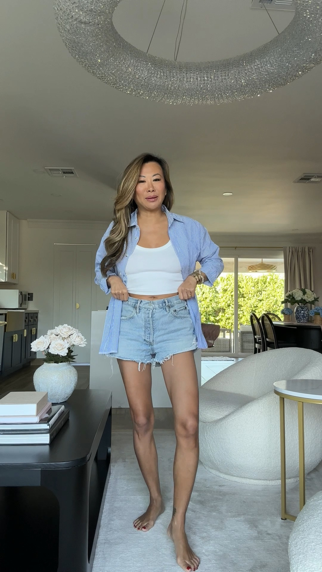 My favorite casual fit. Button down on major Amazon sale, Abercrombie tank, favorite shorts size 27 

#LTKWatchNow #LTKStyleTip #LTKSeasonal