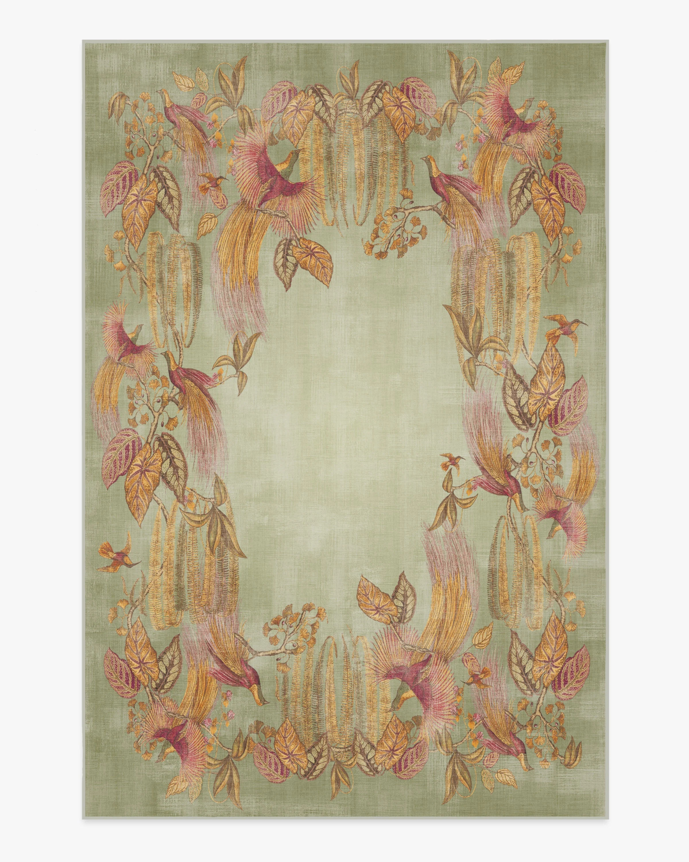 Bird of Paradise Silver Fern Rug | Ruggable