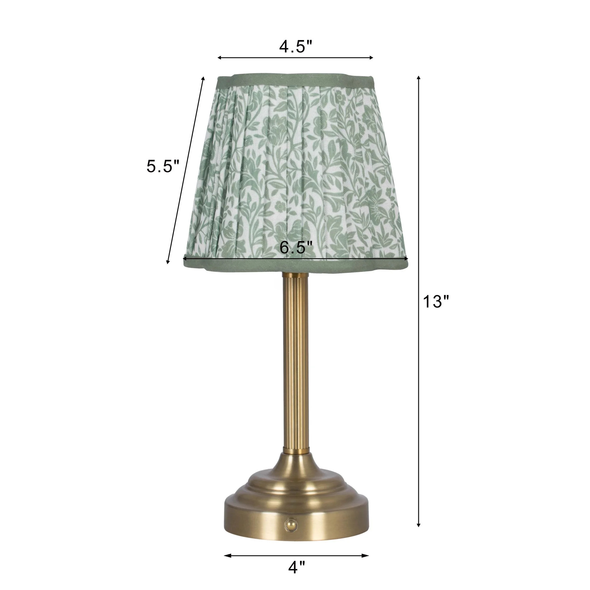 Better Homes & Gardens 13"  Rechargeable Portable Lamp with Floral Shade | Walmart (US)