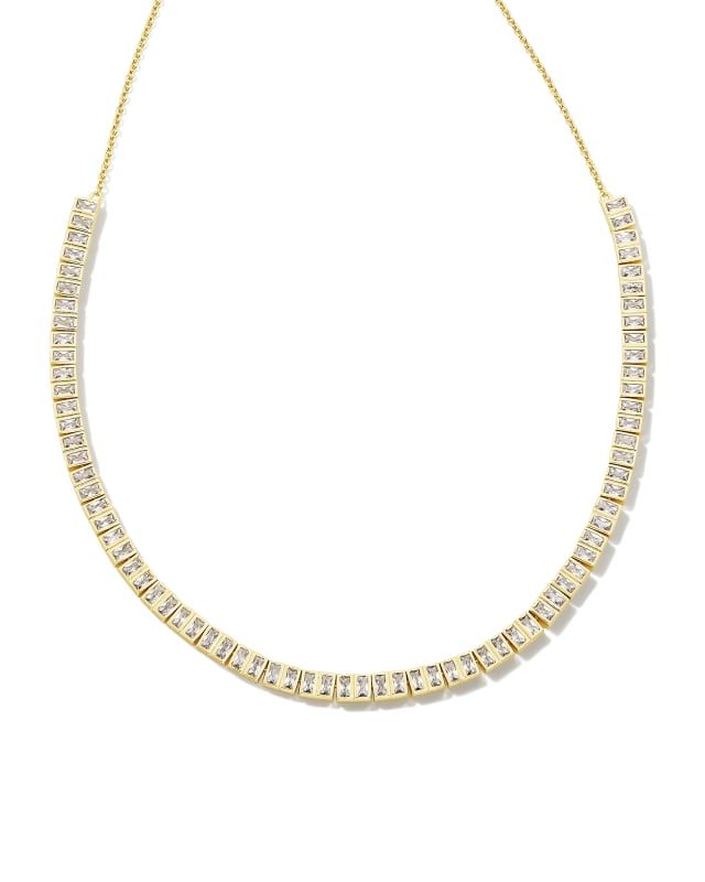 Gracie Gold Tennis Necklace in White Crystal | Kendra Scott | Kendra Scott
