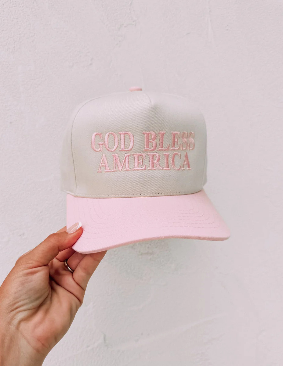 God Bless America Hat - Pink | CK Squared Boutique