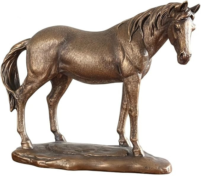 Comfy Hour 10" Horse Figurine, Realistic Bronze Finish Stallion Statue, Vintage Western Farmhouse... | Amazon (US)