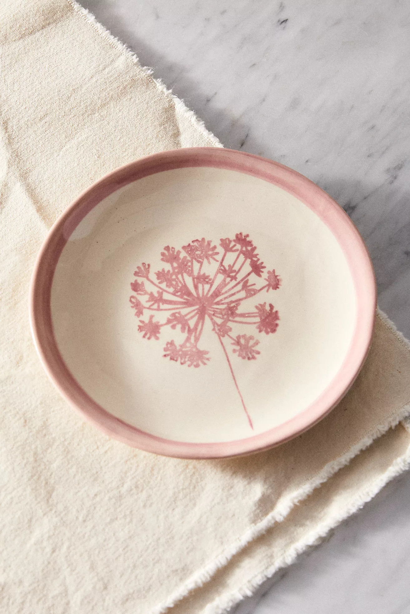 Floral Dessert Plate, Greens | Anthropologie (US)