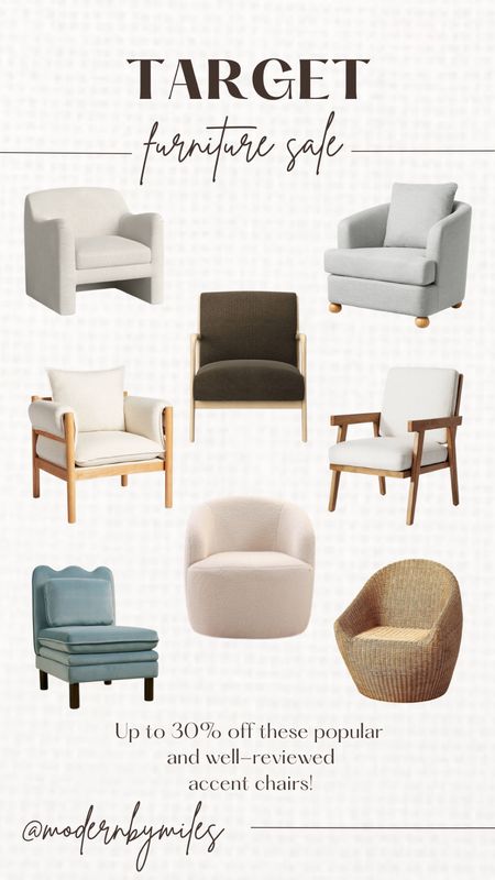 Best rated accent chairs up to 30% off at Target!

Living room chairs, accent chairs, comfortable chairs, affordable seating 

#LTKhome #LTKsalealert #LTKfamily