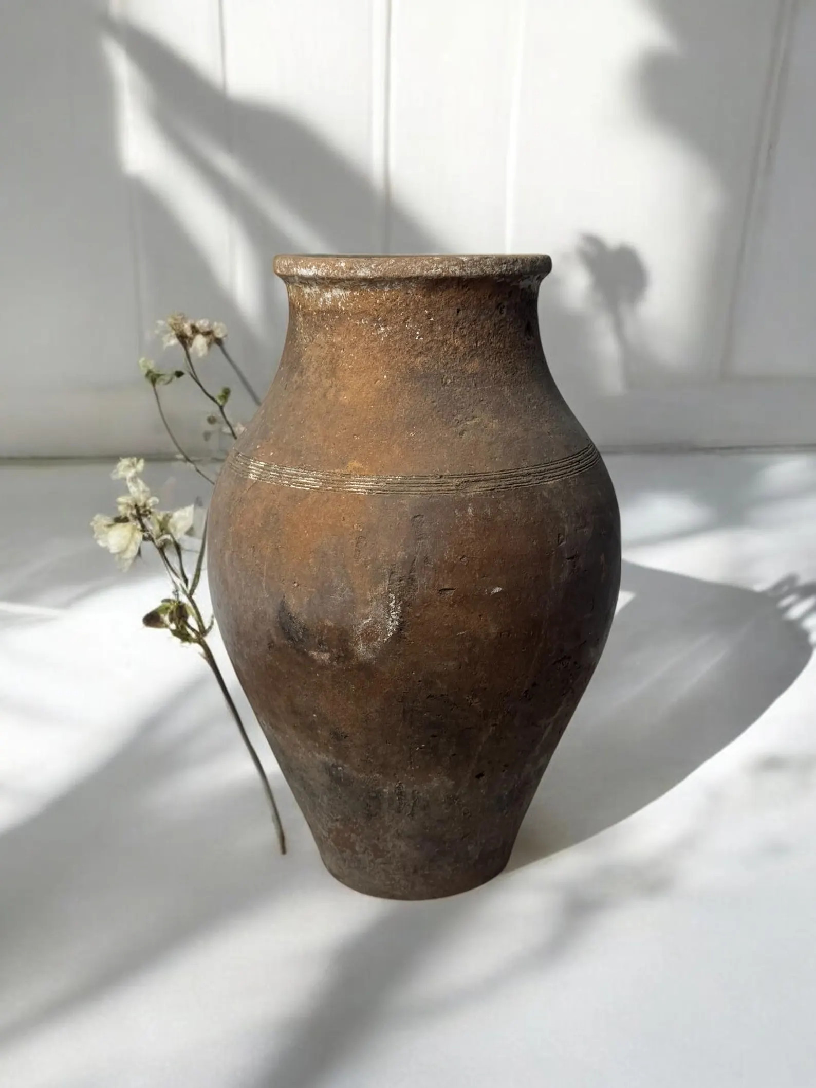 Turkish Terracotta Vase, Turkish Olive Jar, Rustic, Glazed Pottery, Vintage Vase, Primitive Jug, ... | Etsy (US)