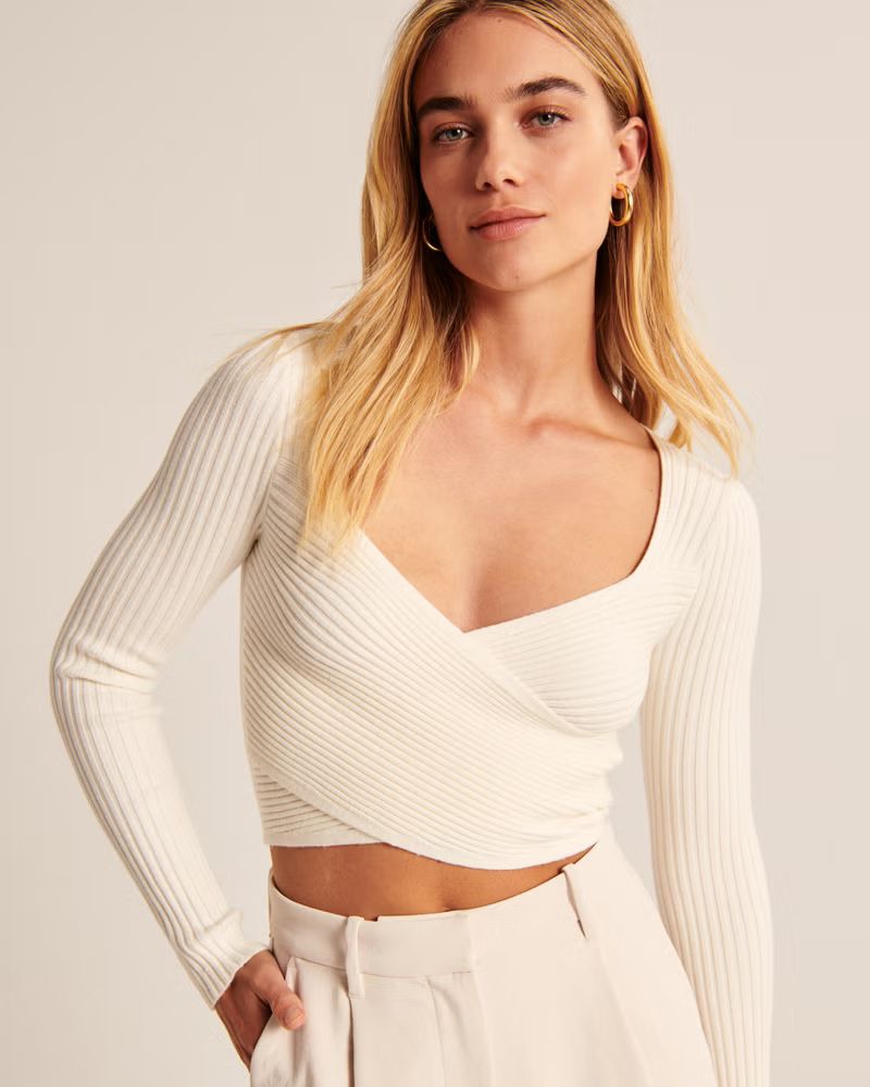 LuxeLoft Slim Wrap Sweater | Abercrombie & Fitch (UK)