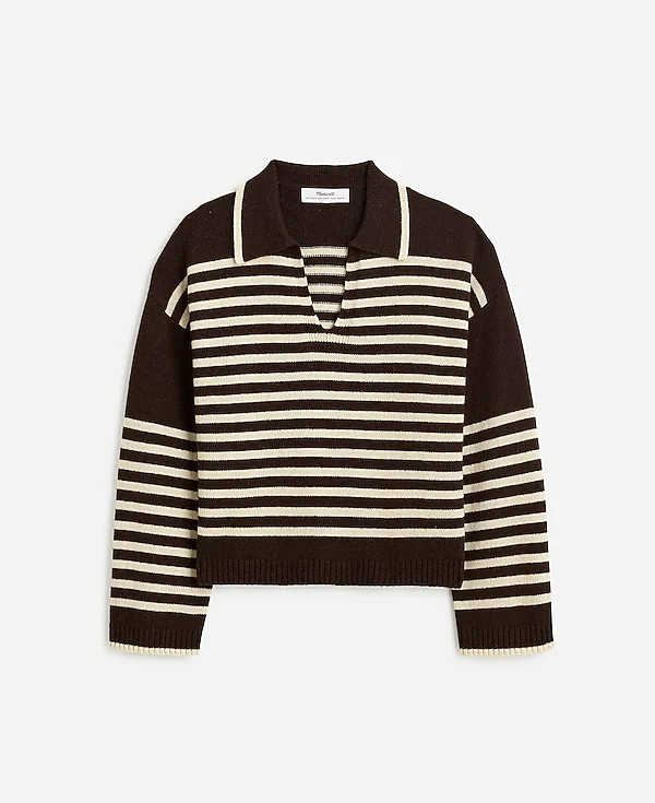 Cashmere-Wool Blend Polo Sweater | Madewell | Madewell