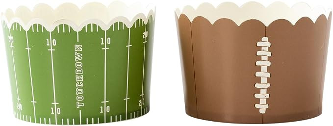 My Mind's Eye Football Jumbo Baking Cups – 40 8-Ounce Food Cups with Football and Field Designs... | Amazon (US)