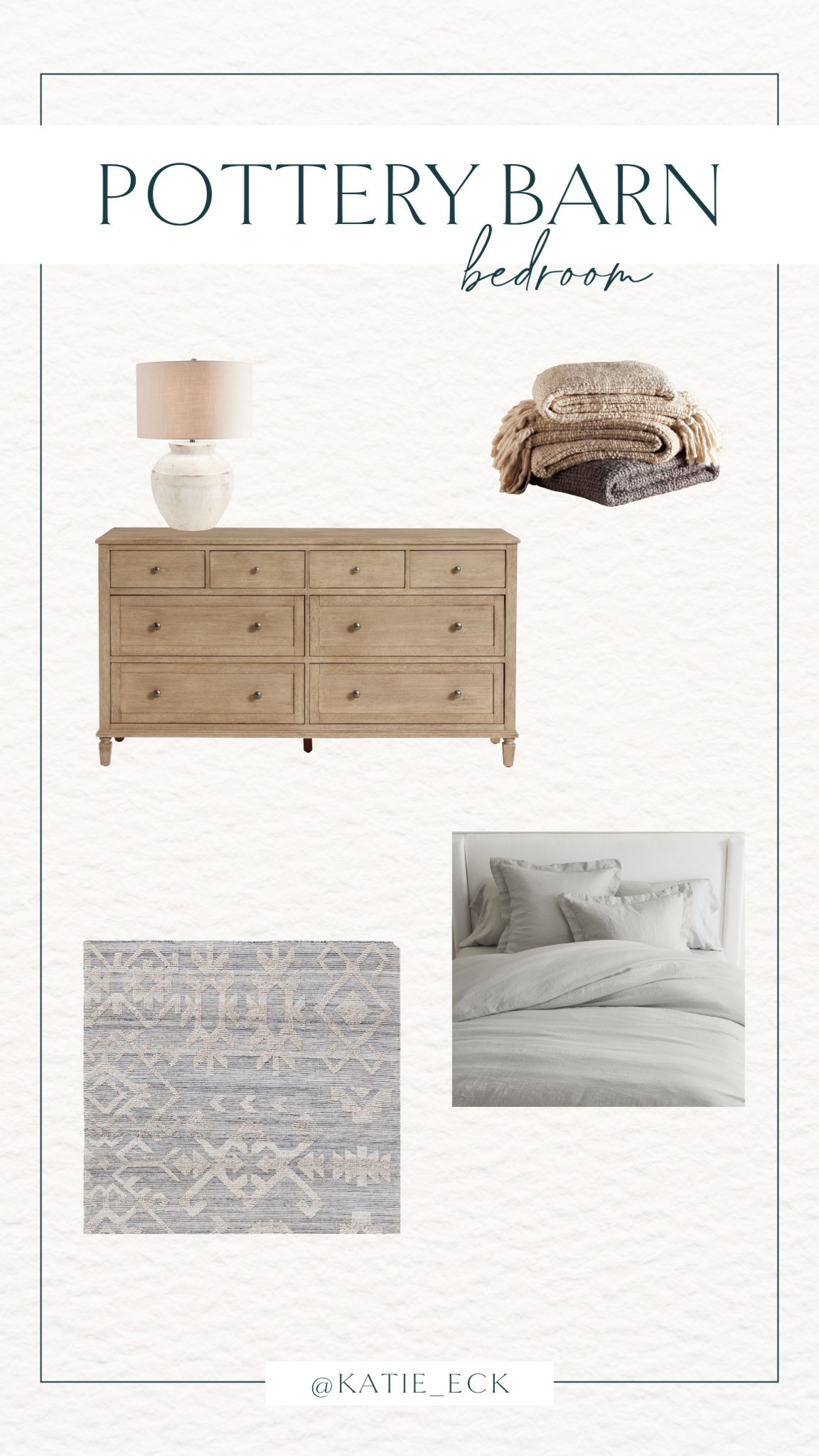 Pottery barn bedroom inspiration, furniture, home decor, modern farmhouse, dresser, bedding, blanket 


#LTKSaleAlert #LTKFindsUnder100 #LTKHome