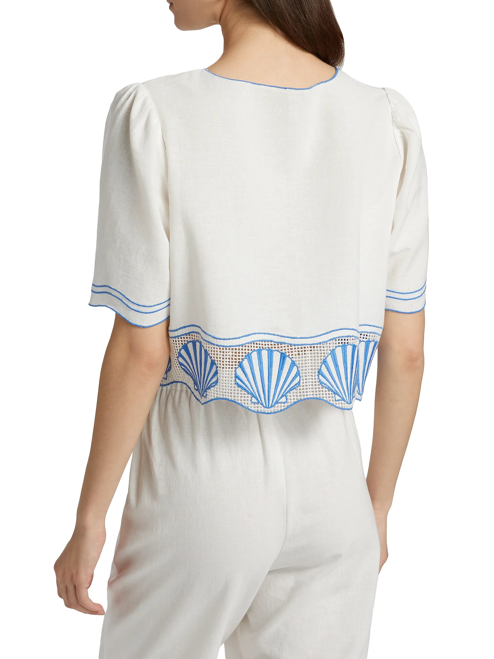 Rails Venice Embroidered Cotton-Linen Top | Saks Fifth Avenue | Saks Fifth Avenue