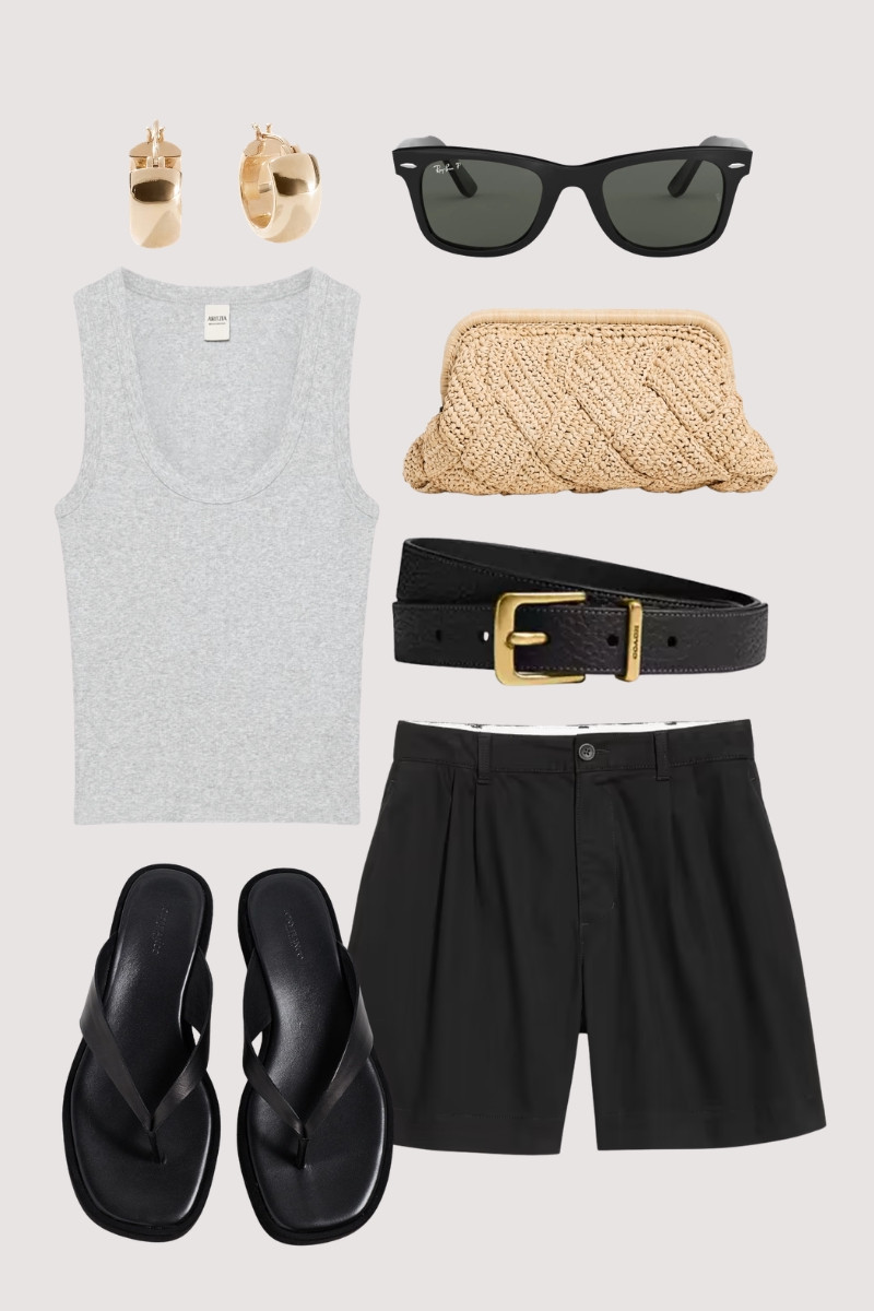 Elevated Summer Outfit 
Pair these black Bermuda shorts with a fitted tank for a cool and stylish summer outfit. Pair with sandals, gold jewelry, and sunglasses.

#LTKootd #LTKSeasonal #LTKMidsize