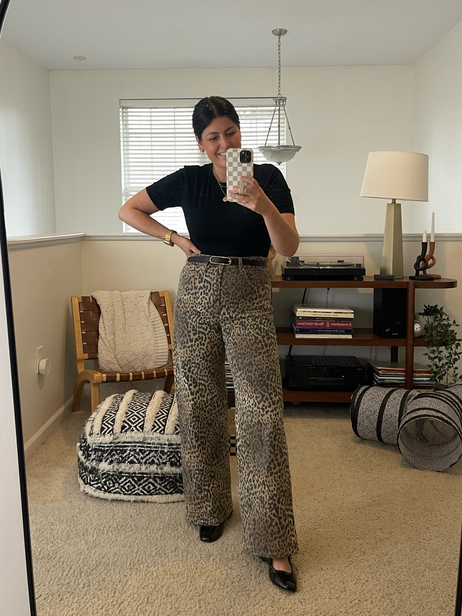 Leopard pants (6) | black top (similar linked) | black belt | black Mary Jane flats (tts) 

#LTKStyleTip #LTKFindsUnder100 #LTKFallSale