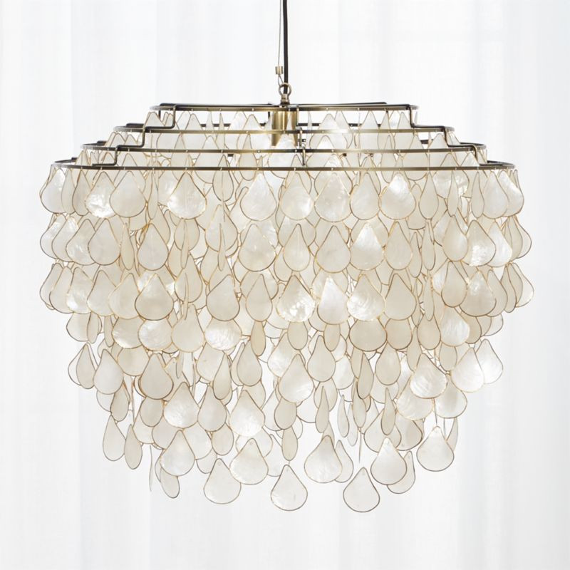 teardrops capiz chandelier | CB2