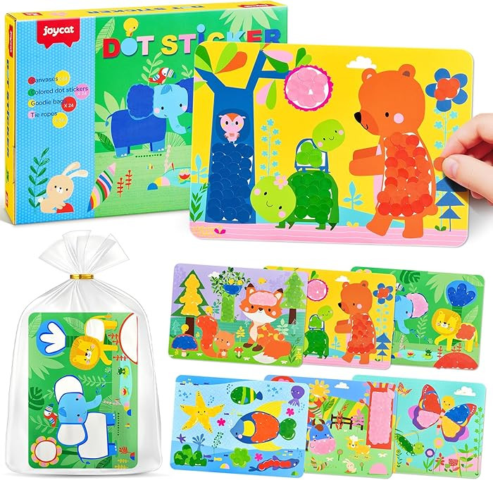 JoyCat 24 Pack Animal Dot Art for Kids Party Favors - Easter Basket Stuffers for Toddlers Dot Sti... | Amazon (US)