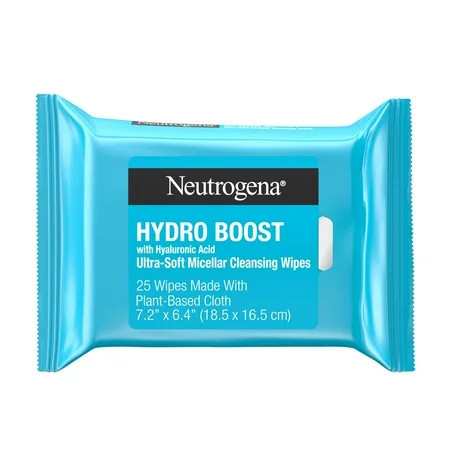 Neutrogena Hydro Boost Makeup Remover Wipes & Face Cleansing Towelettes, 25 Count | Walmart (US)