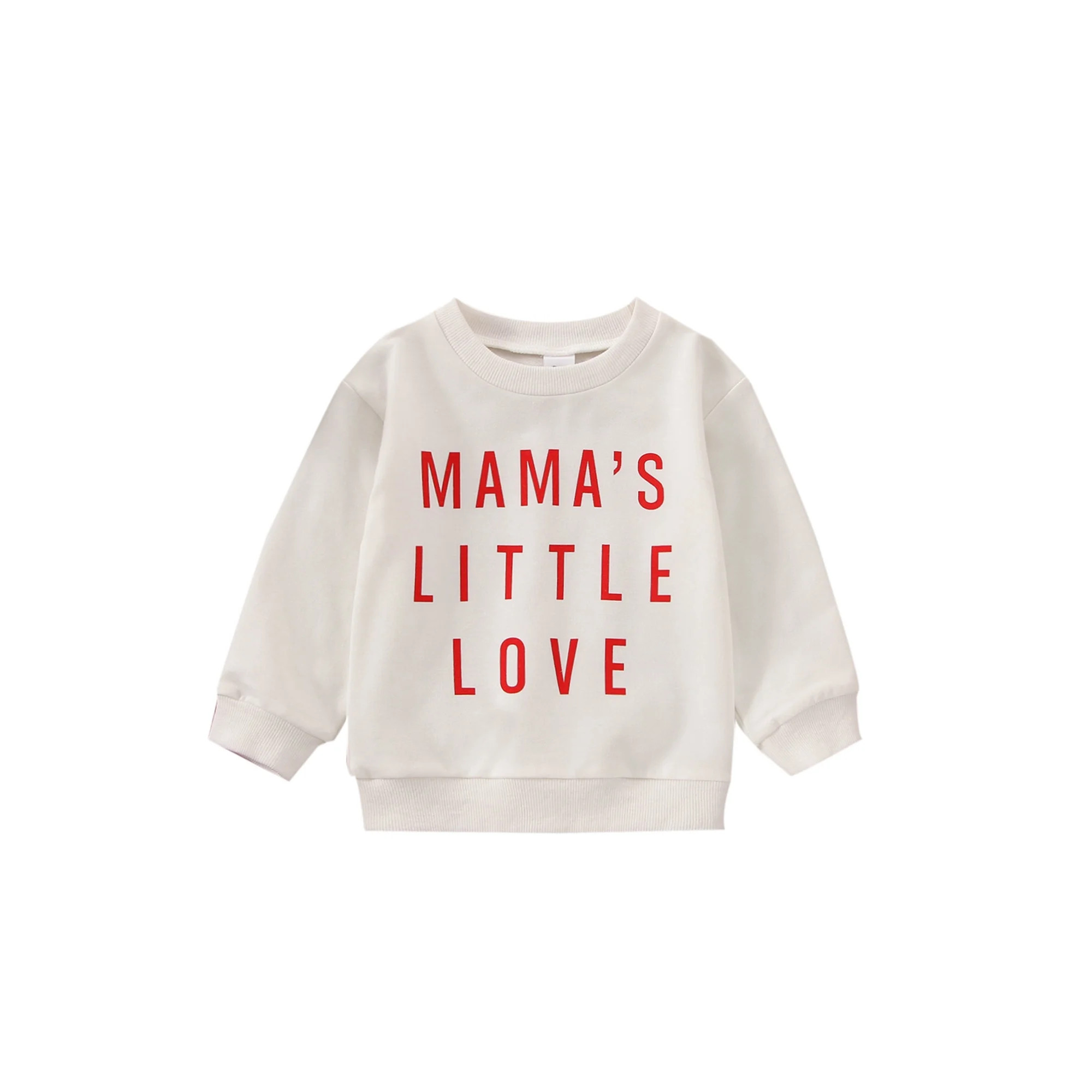 Licupiee Valentine's Day Toddler Baby Boy Girl Clothes Funny Letters Crewneck Sweatshirts Long Sl... | Walmart (US)