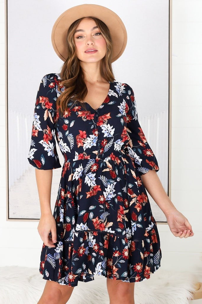 Celine - Autumn Leaves Mini Dress | Salty Crush