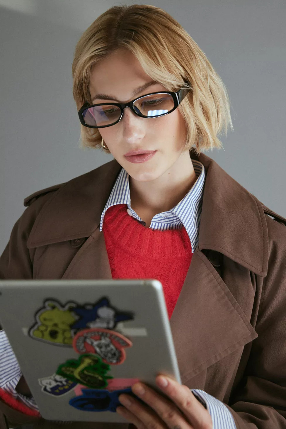 Bella '90s Slim Blue Light Glasses | Urban Outfitters (US and RoW)