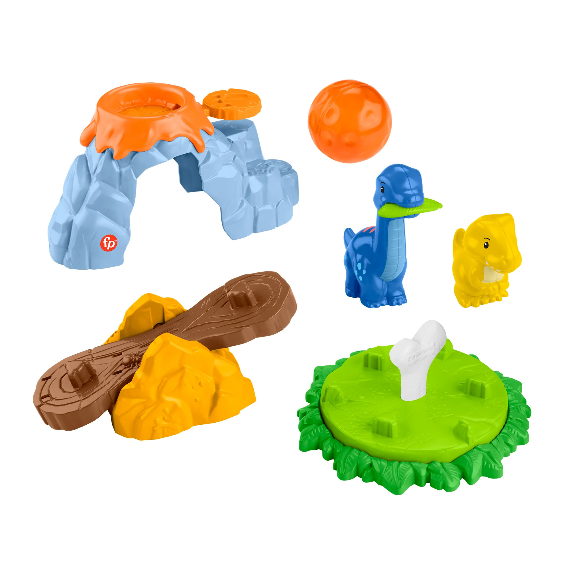 Fisher-Price Little People Spin & Play Dinosaur Playground Toddler Playset, 6 Pieces | Walmart (US)