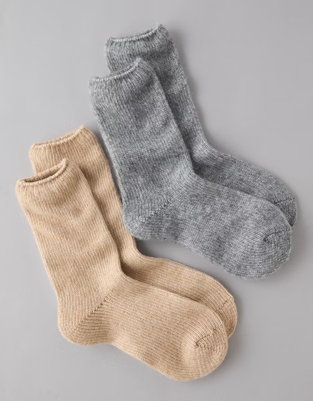 AE Cozy Crew Socks 2-Pack | American Eagle Outfitters (US & CA)