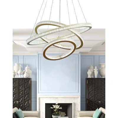 3 - Circle Light Unique Tiered LED Chandelier Pendant Light | Wayfair North America