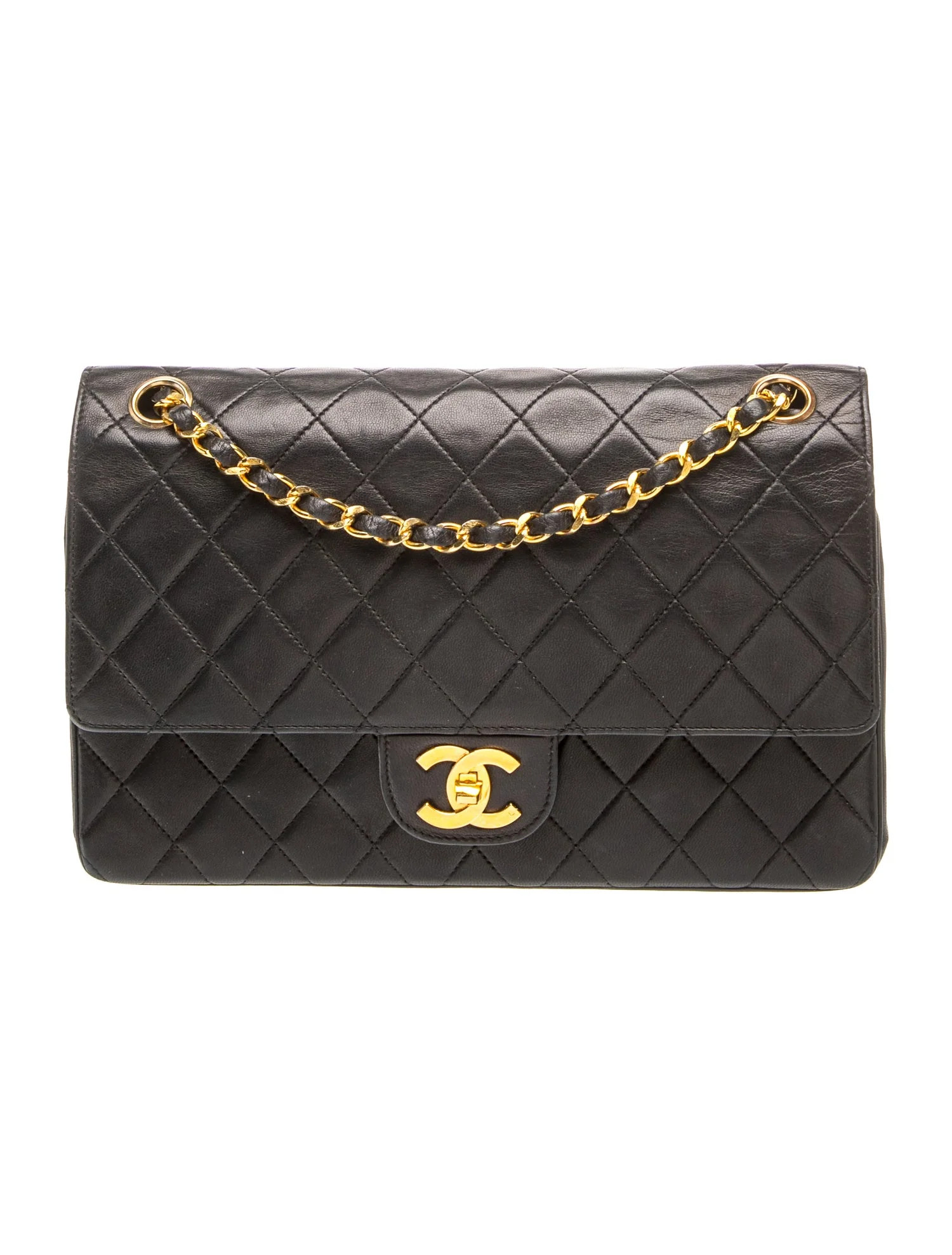Chanel Classic Medium Double Flap Bag - Black Shoulder Bags, Handbags - CHA1413770 | The RealReal | The RealReal