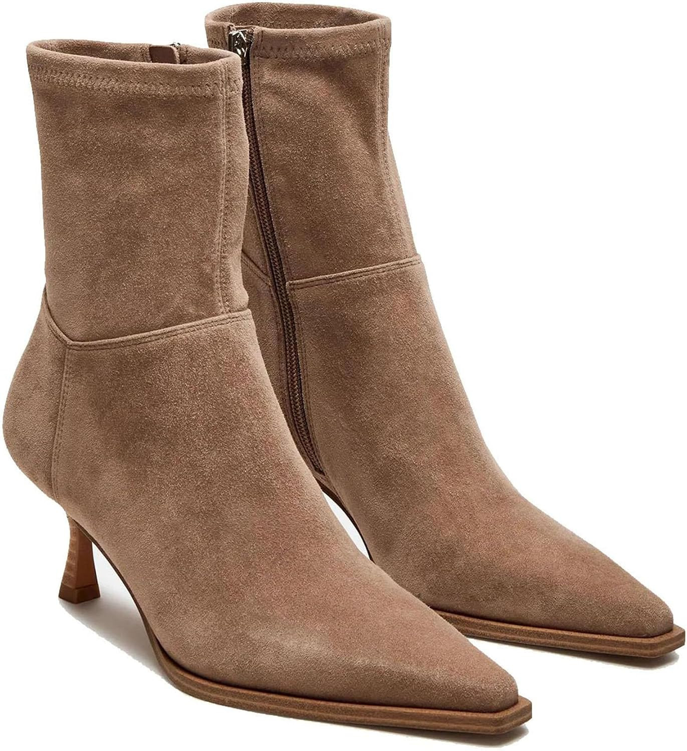 Womens Ankle Boots Kitten Heel Booties Pointed Toe Short Boots | Amazon (US)