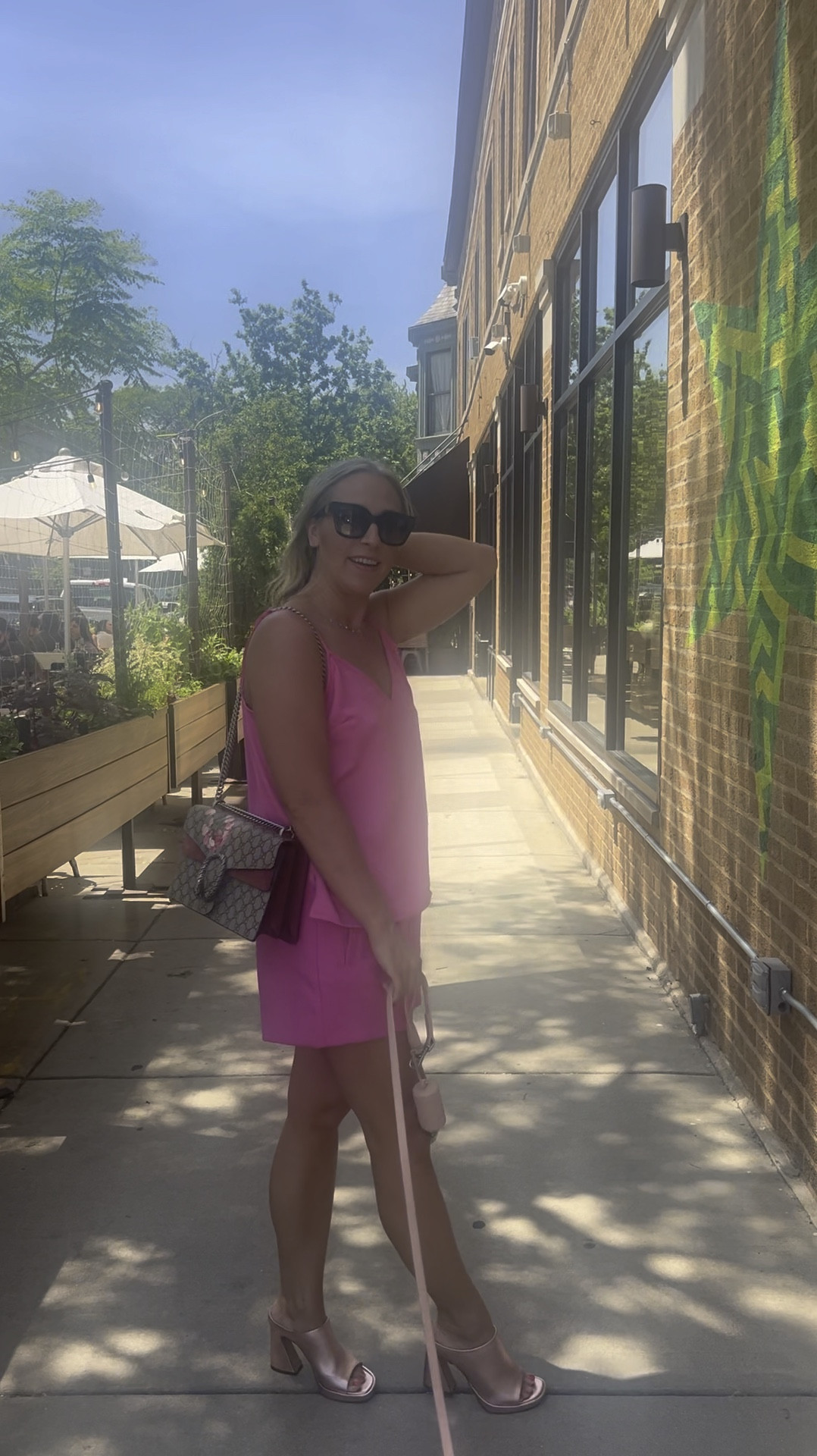 Sunday brunch look. 💕
.
Styled this outfit solely around these shoes from #walmart and they are so comfy and cute! This hot pink set is no longer available at #target. Sunglasses are vintage #gucci so I linked a similar style. Marlowe’s dress is from a small dog boutique in Tampa so I linked a super cute option from Chewy! As always, using #wildone collar & leash combo. Her pearl necklace is from #etsy. 

#LTKFindsUnder50 #LTKVideo #LTKSeasonal